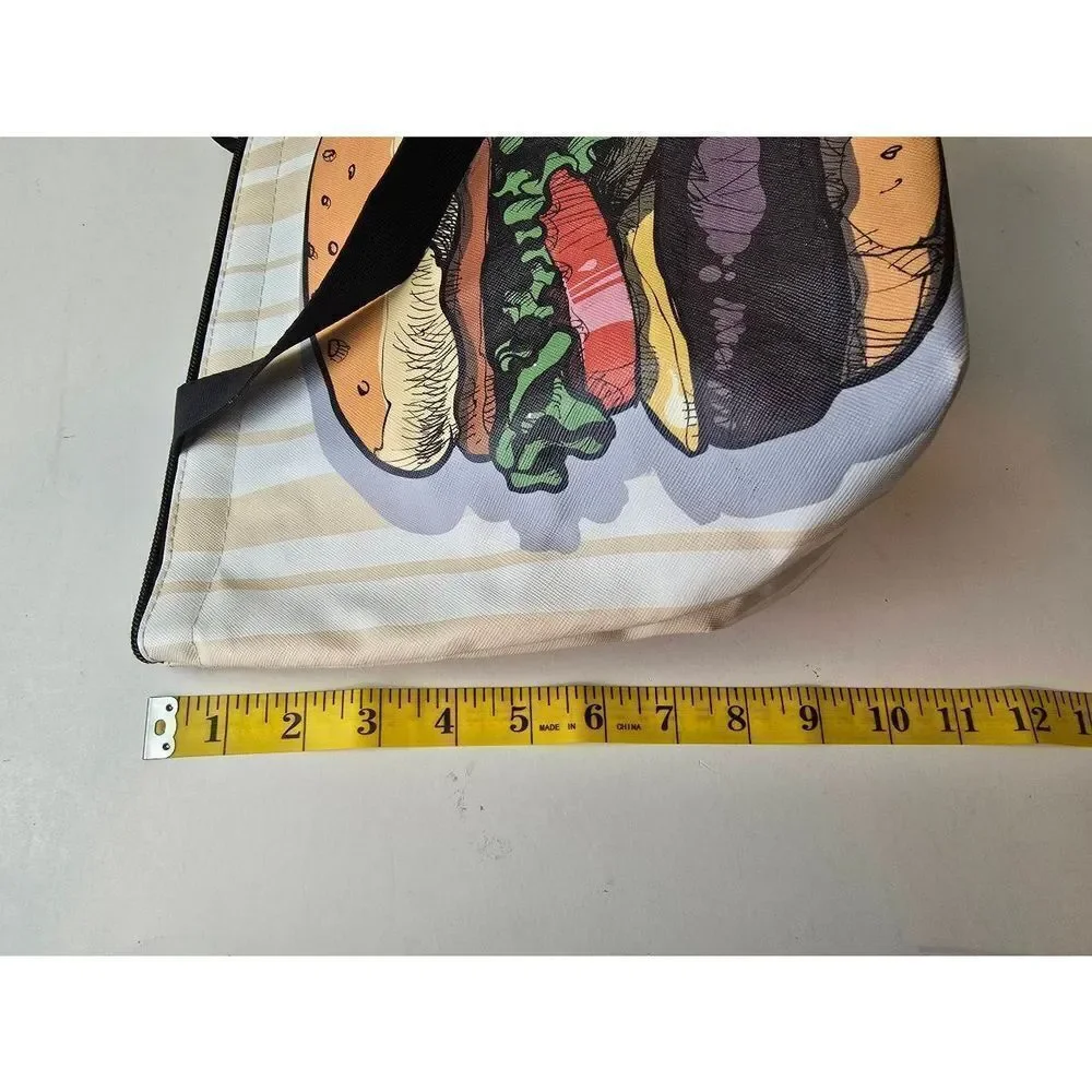 Unbranded Insulated Lunch Tote Hamburger